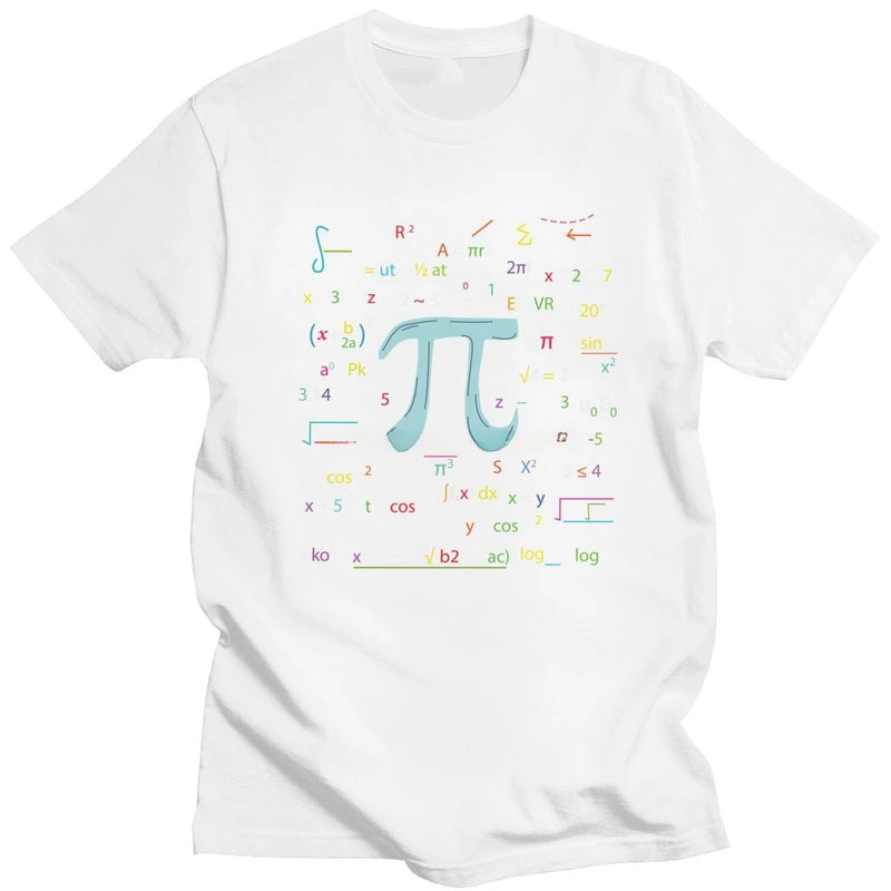 Camiseta Masculina Divertida Matemática Álgebra Pi Geek Nerd Manga Curta