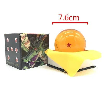 Action Figure Dragon Ball Z 7.6cm – Bola de Cristal Estrelas 1 a 7, Decoração e Presente