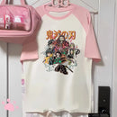 Camiseta Feminina Mitsuri Anime Estilo Japonês Divertida