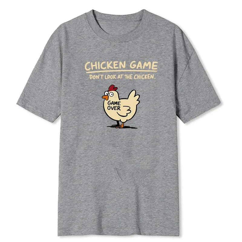 Camiseta Masculina Chicken Game Estampa Divertida Casual Manga Curta