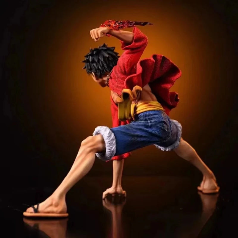 Action Figure 18cm Monkey D. Luffy – One Piece Estilo Batalha, Modelo PVC Colecionável