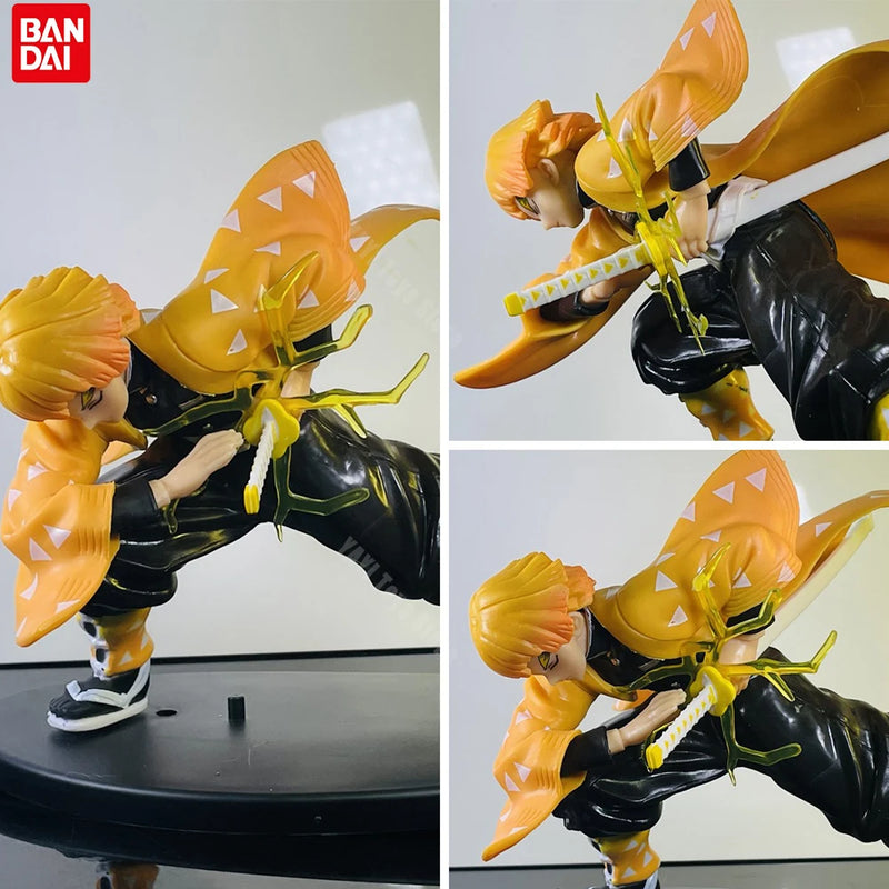 Action Figure Demon Slayer – Tanjirou, Zenitsu e Kyoujurou, Brinquedo PVC Coleção