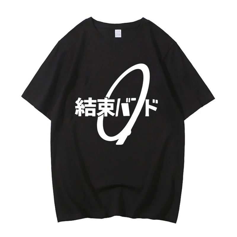 Camiseta Unissex Anime Bocchi The Rock Hitori Gotoh Nijika Algodão Casual Streetwear