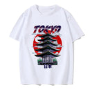 Camiseta Unissex Estilo Y2K Tokyo – Estampa Gótica, Streetwear Coreano Anos 2000