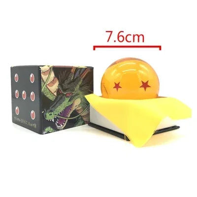 Action Figure Dragon Ball Z 7.6cm – Bola de Cristal Estrelas 1 a 7, Decoração e Presente